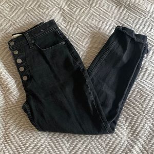 Abercrombie and Fitch Black High Riser Skinny Jeans size 28 / 6